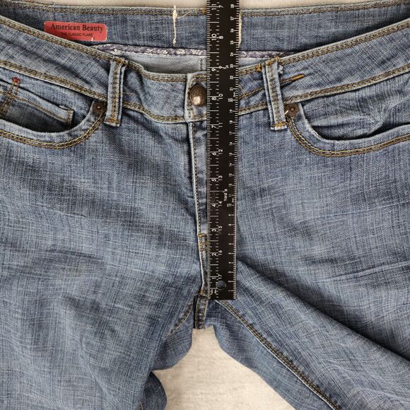 Fragile Jeans American Beauty The Classic Flare Womens 15 Hemmed 36x26 Mid Rise - Picture 11 of 14